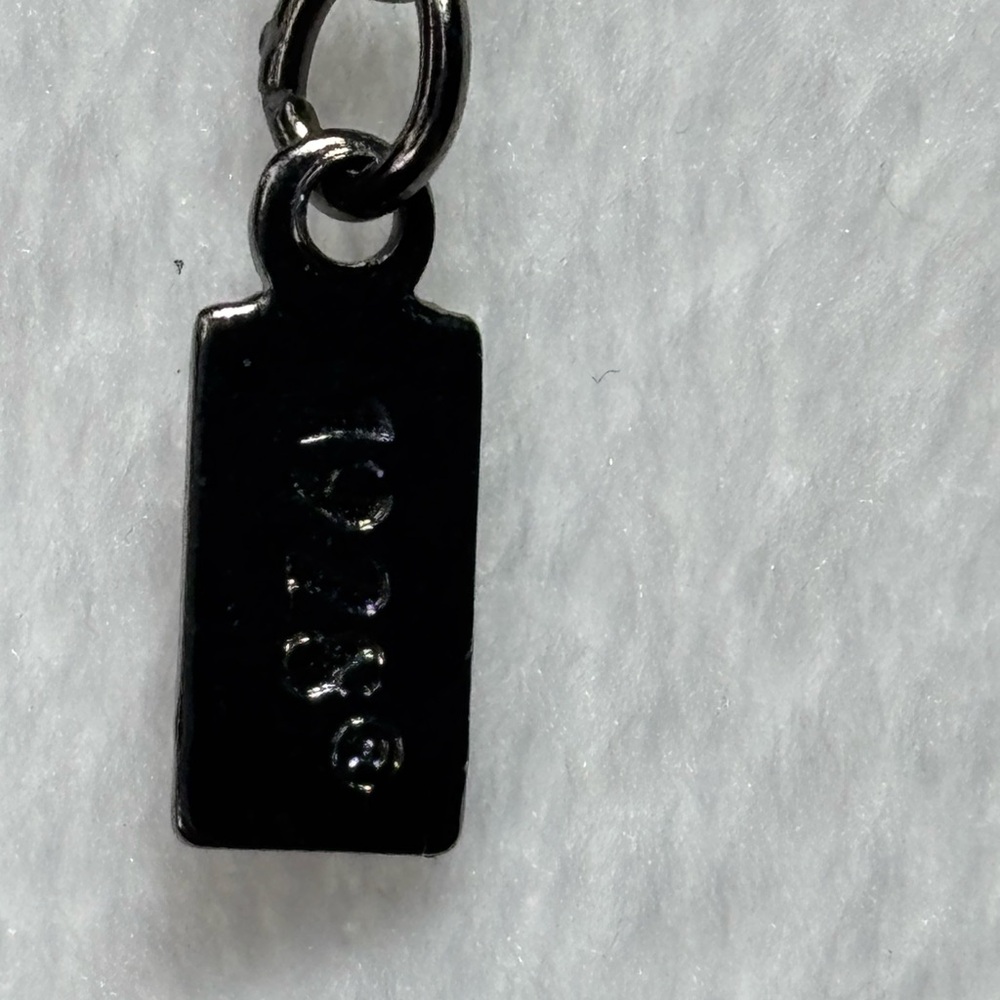 1928 Gun metal tear drop necklace with black and clear stones - Picture 4 of 4